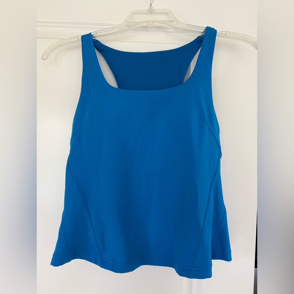 Lululemon Athletica Blue Crop Fitted Tank Top